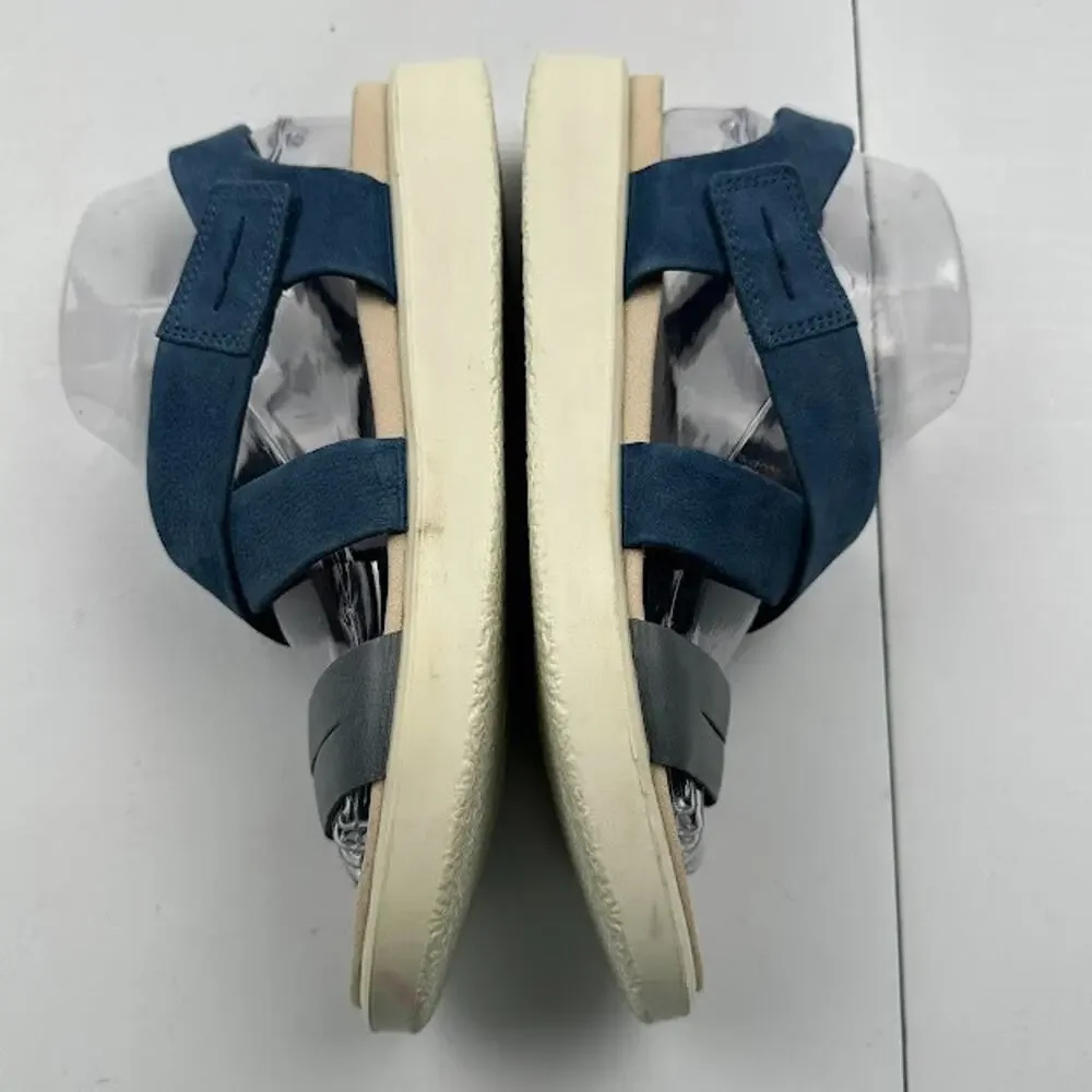 ECCO Flowt Sandals Womens 8 Blue Sandal Strappy Comfort Minimalist Preppy - Picture 7 of 12